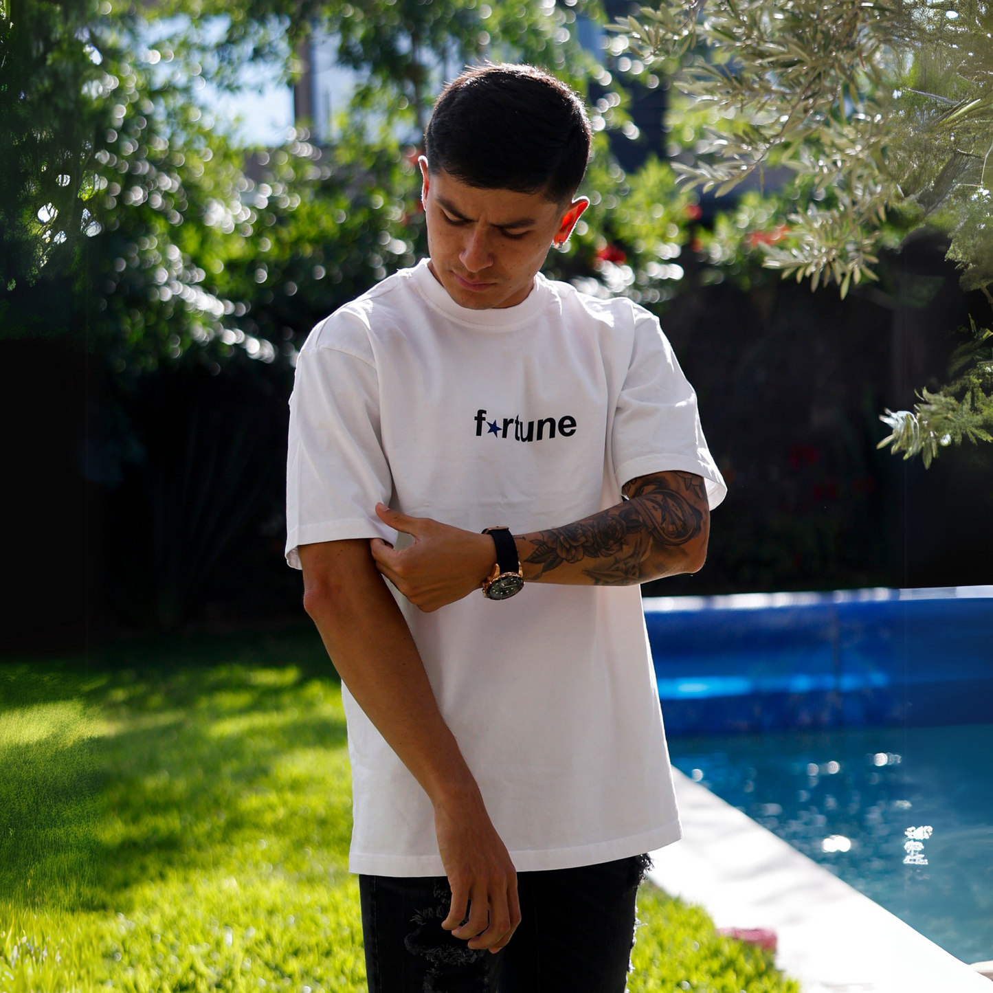 CAMISETA FE Y FORTUNA BLANCA